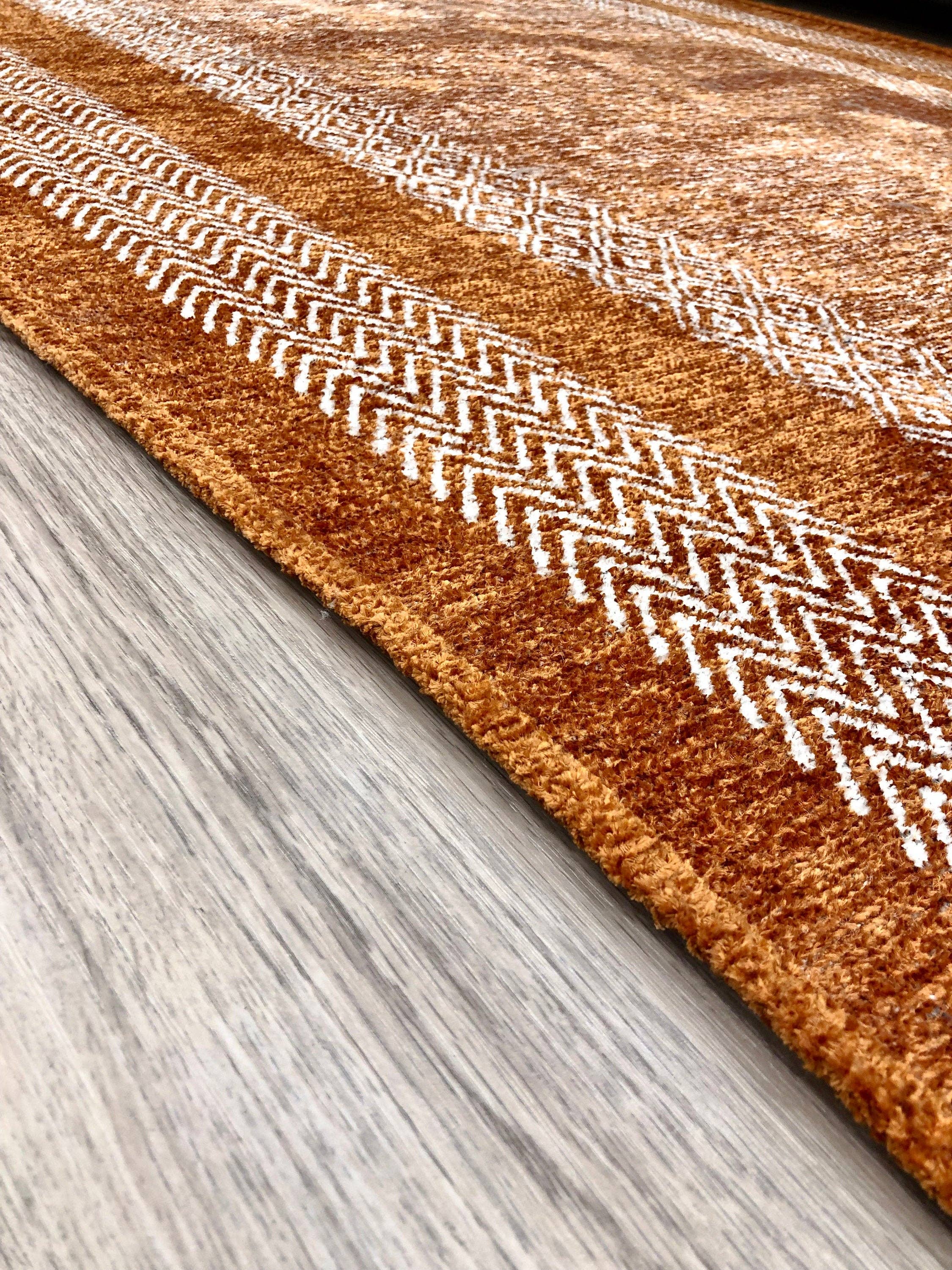 Alfa Rich Inc - Wholesale Area Rug - Scandinavian Burnt Orange Washable Area Rugs3
