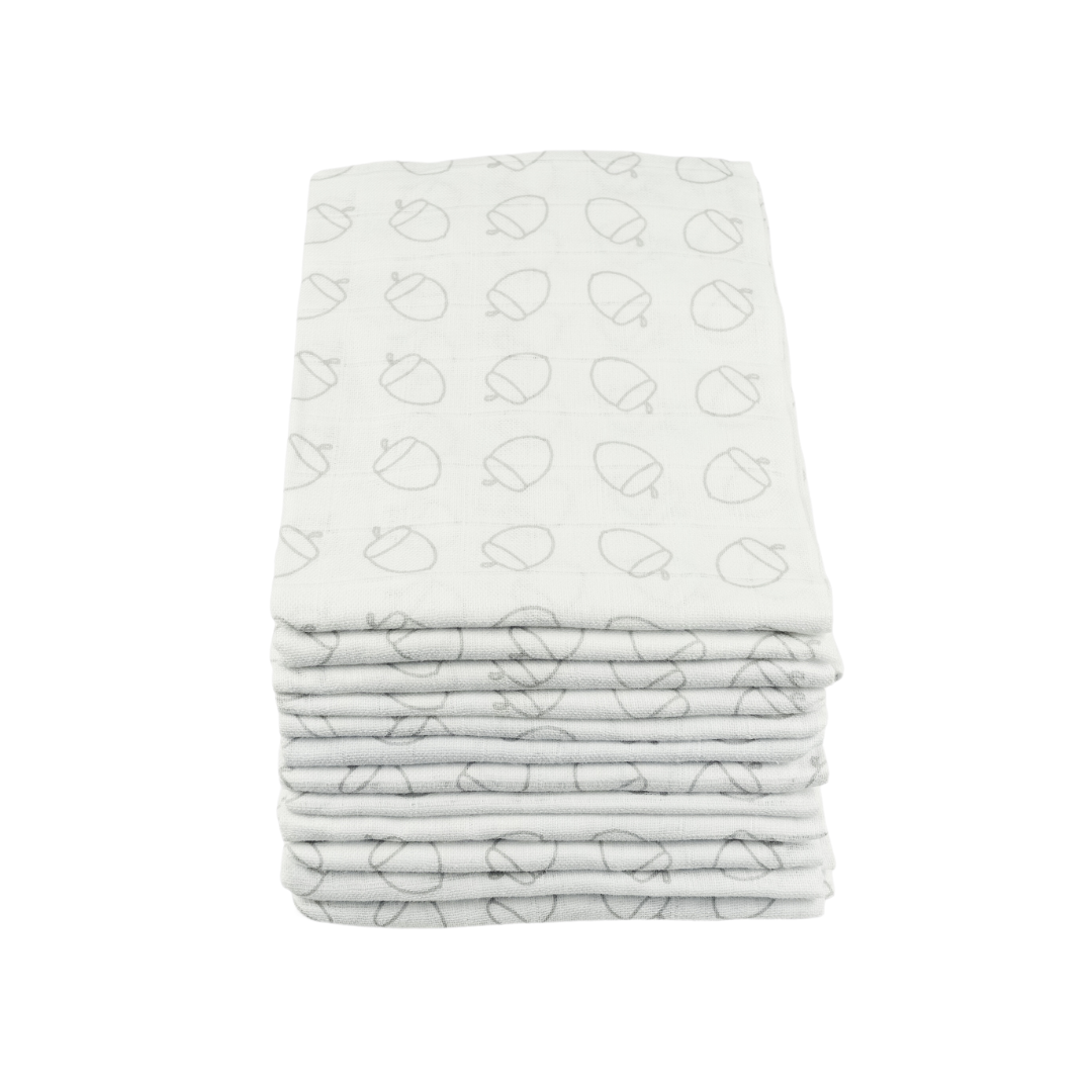 Muslinz - MerryGoRoundUK Ltd – wholesale Rapduk - Baby – MusLinz 12pk Bomull Muslin Kvadrater - Mönstrad3