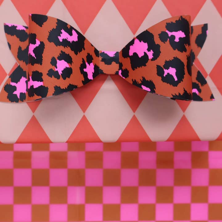 Petra Boase Ltd – Großhandel Seidenpapier – Luxus-Taschentuchpapier / Leopard - Ingwer & Pink
