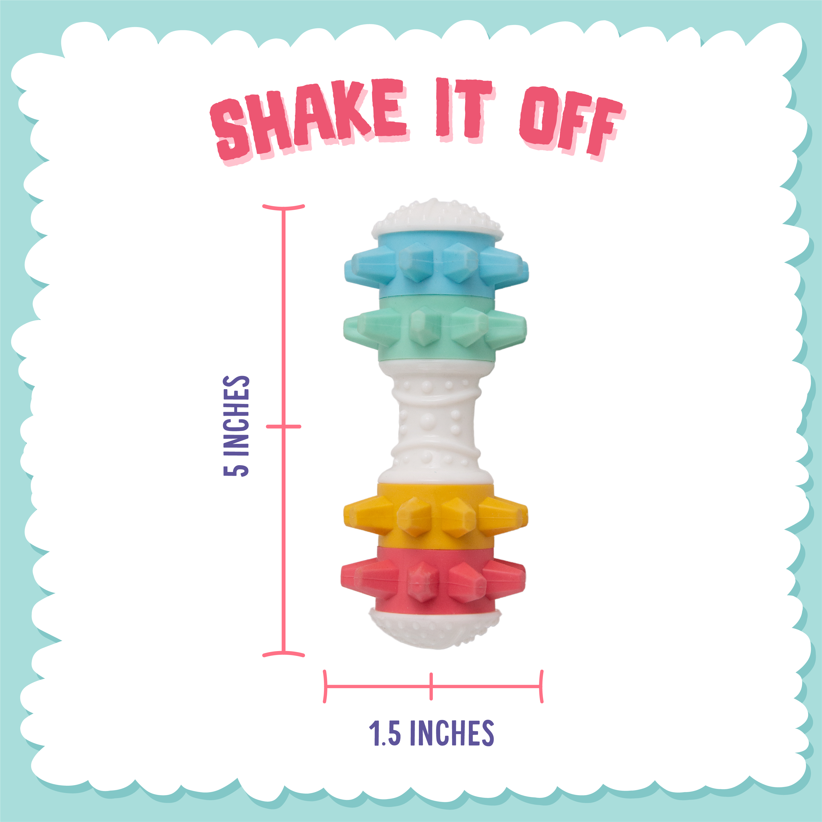 SnugArooz - Wholesale Pet Chew Toy - Dog - Shake It Off Nylon Noisy Bone2