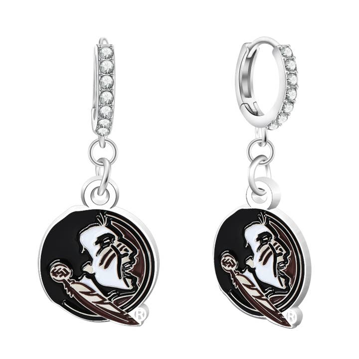 NCAA Florida State Seminoles Rhinestone Circle Earrings for wholesale by Simran International