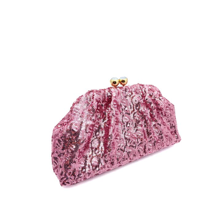 Belle Trading Ltd - Wholesale Clutch Bag - Women's - Rylee Sequin Pouch Clutch Bag with Chain1