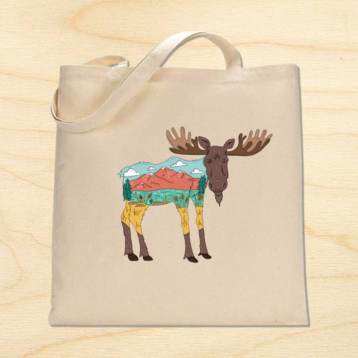 Moose Lake Canvas Tote Bag for wholesale by KTF Design Co.