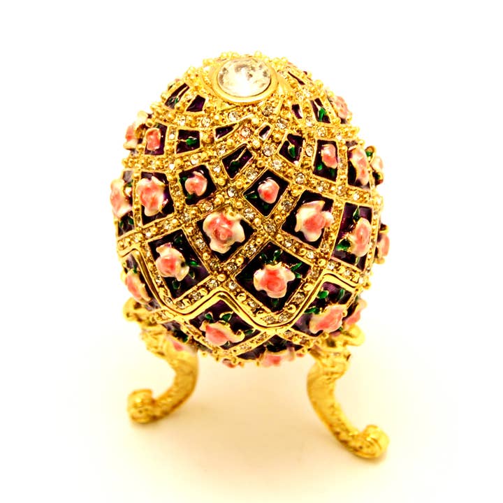 Ciel Collectables - Wholesale Jewelry Box/Organizer - Faberge Design Musical Egg Trinket Box. Hand Made with Swar