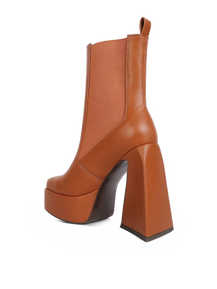 Rag Company - Wholesale Chelsea Boots - Women's - Frosty High Platform Block Heeled Chelsea Boot7