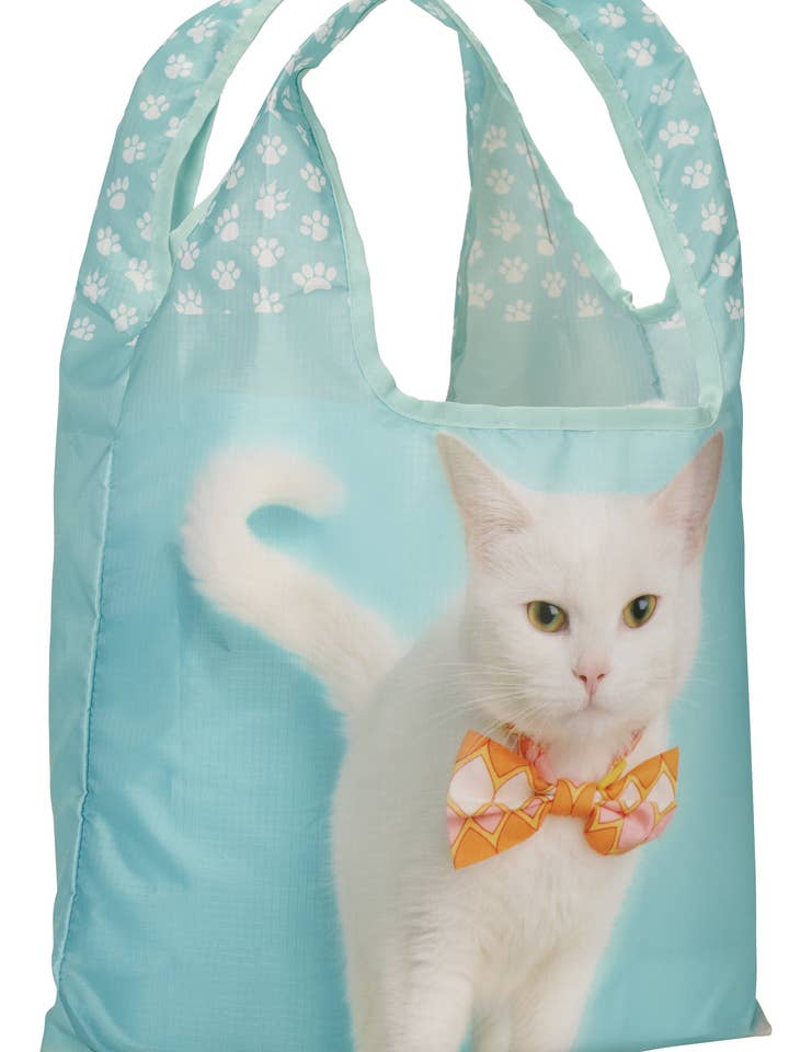 Sac à provisions réutilisable O-WITZ - Nœud papillon chat pour la vente par greatique