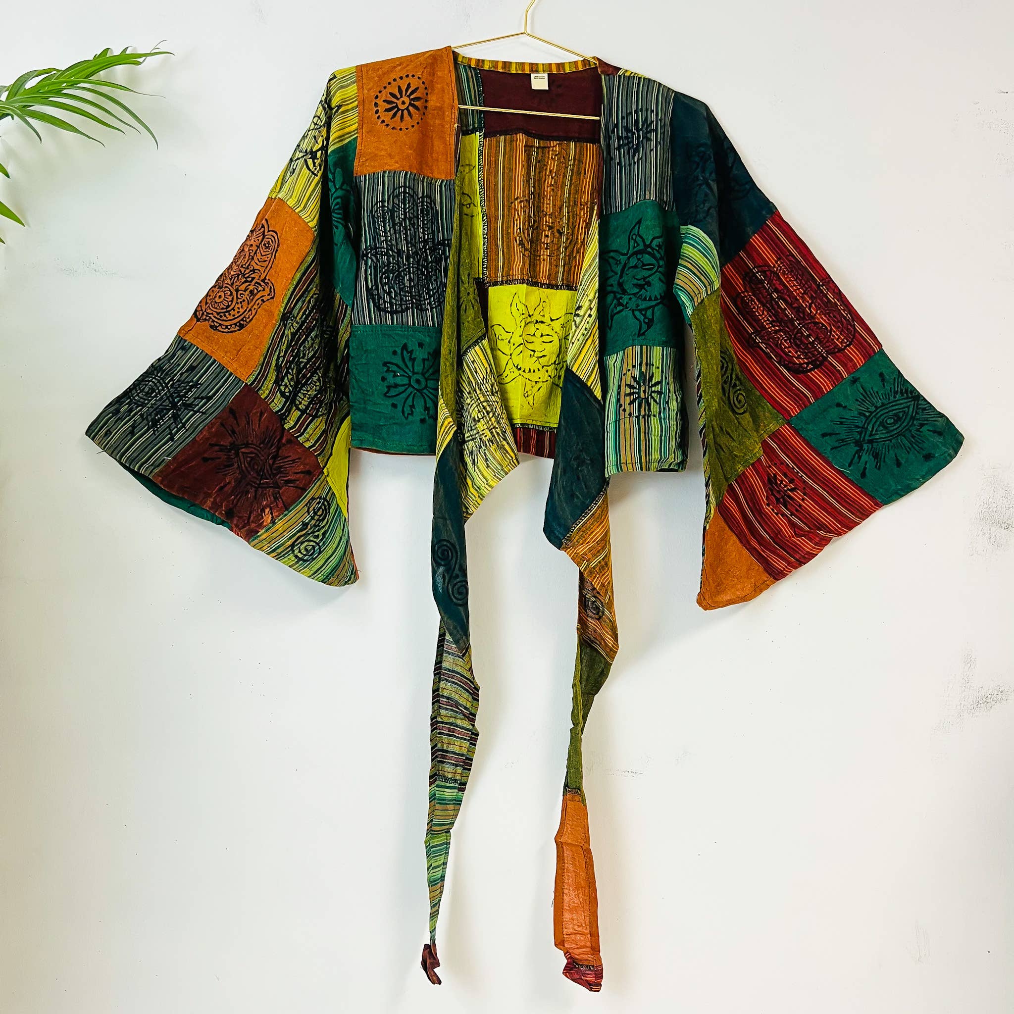 Karma Nepal Crafts – Blusa - Mulher por atacado – Tampo Wrap Top Cotton Mangas Bell7