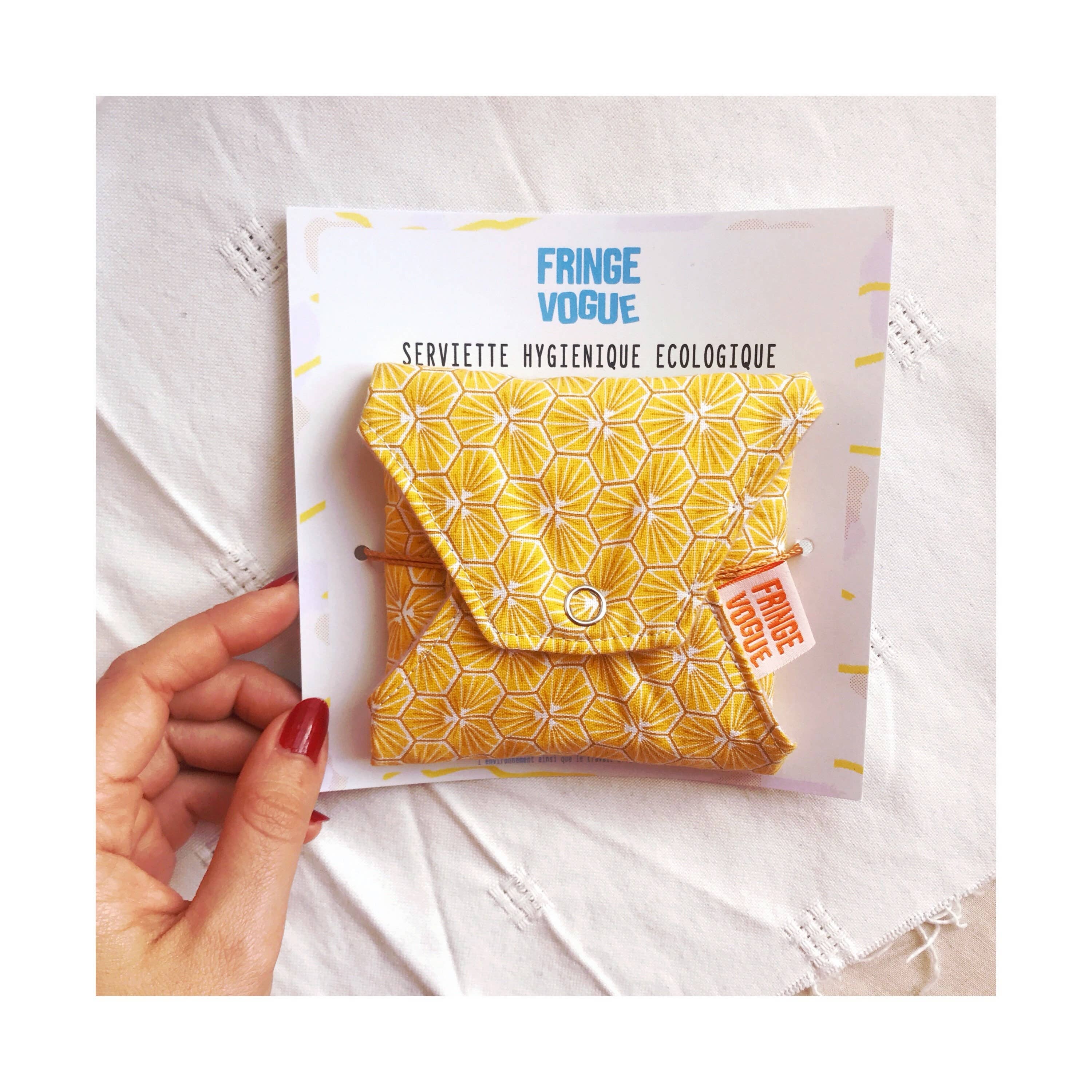 Fringe Vogue - Wholesale Menstrual Pad/Liner - Eco-friendly sanitary napkin - Japanese pattern yellow8