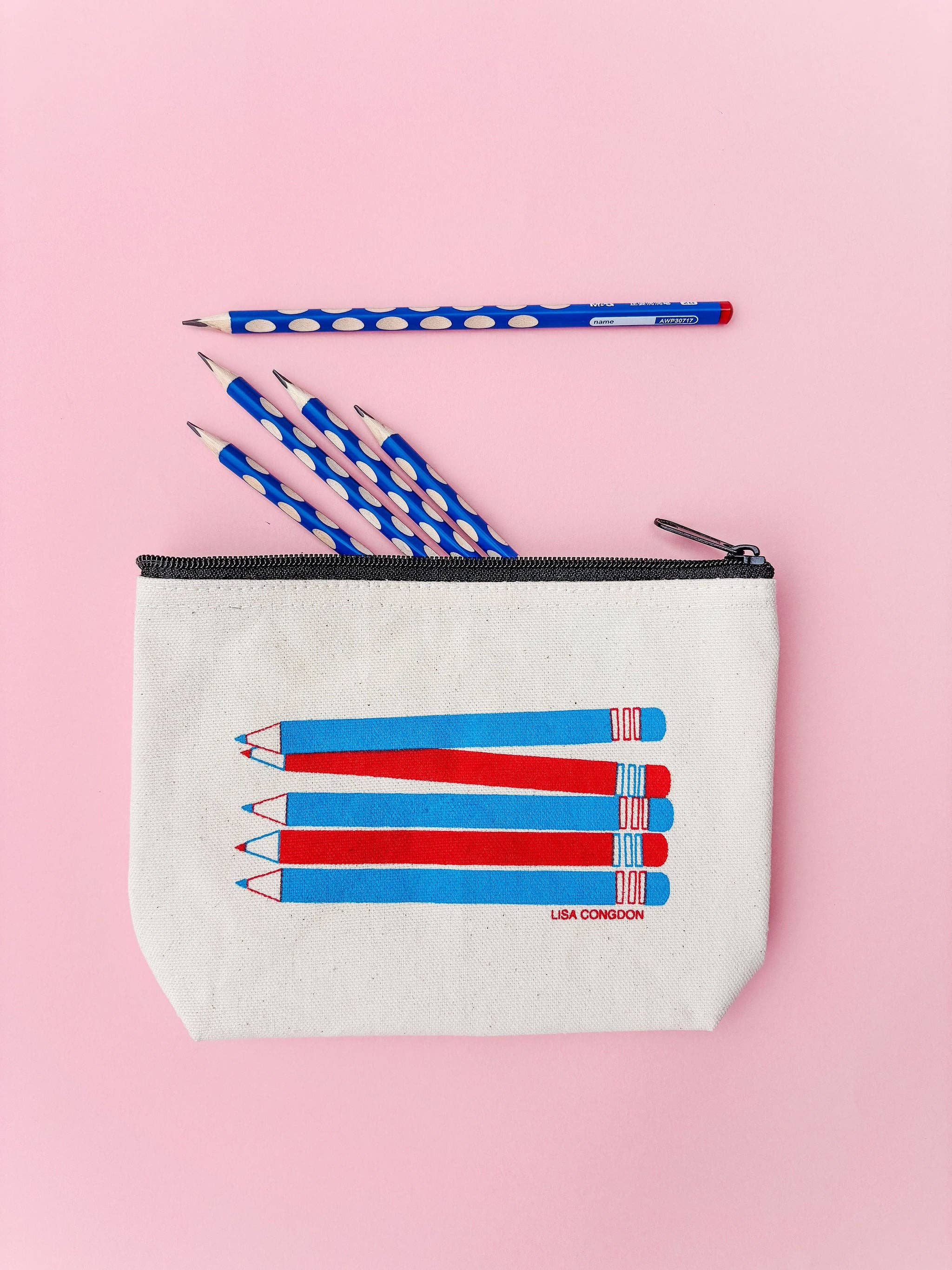 Lisa Congdon Art & Illustration - Wholesale Pencil Case/Pouch - Canvas Pencil Pouch2
