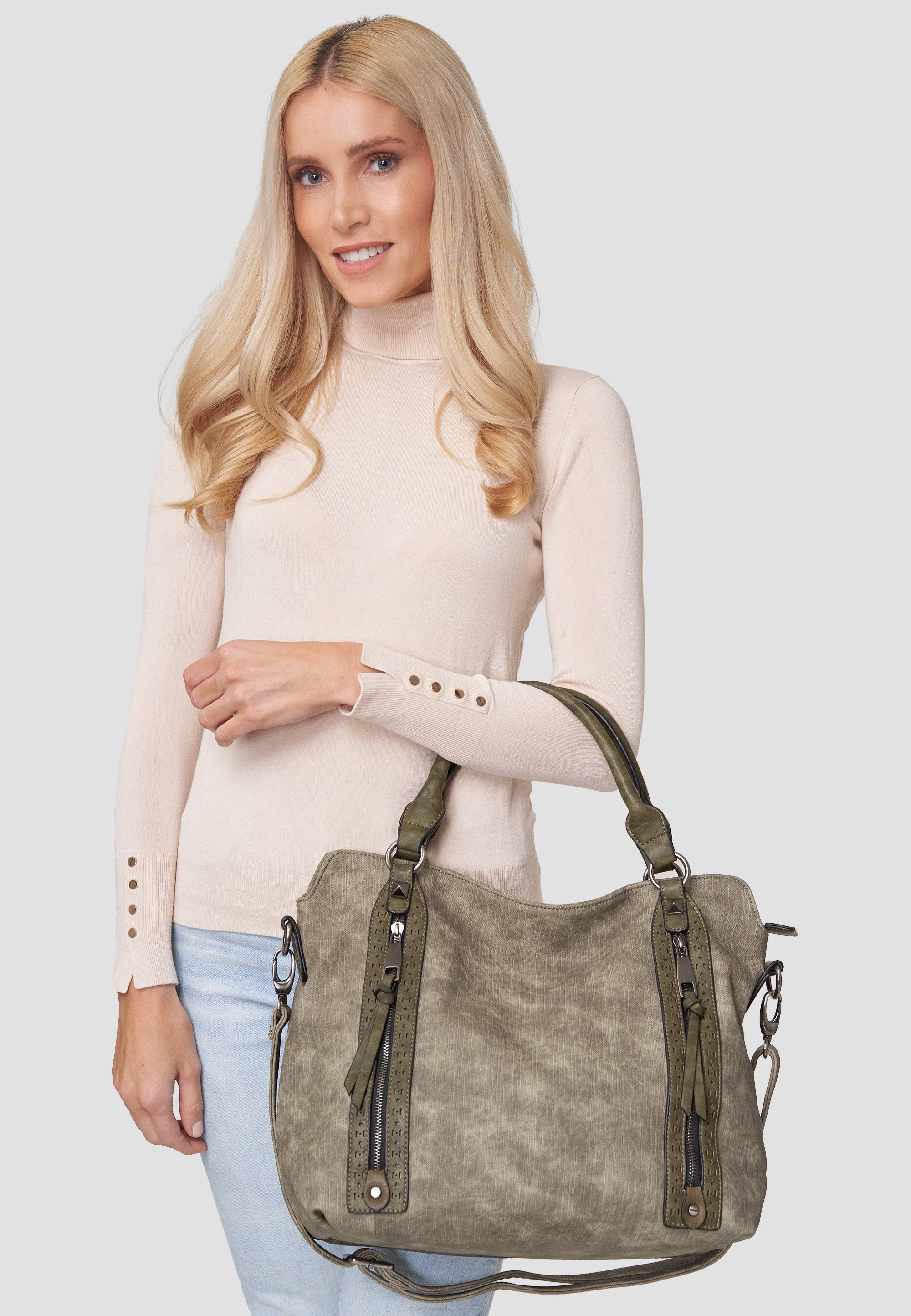 HJS - Wholesale Shoulder Bag - Women's - 'POTRERO' Handbag - Fashionable Women's Handbag in Vintage3