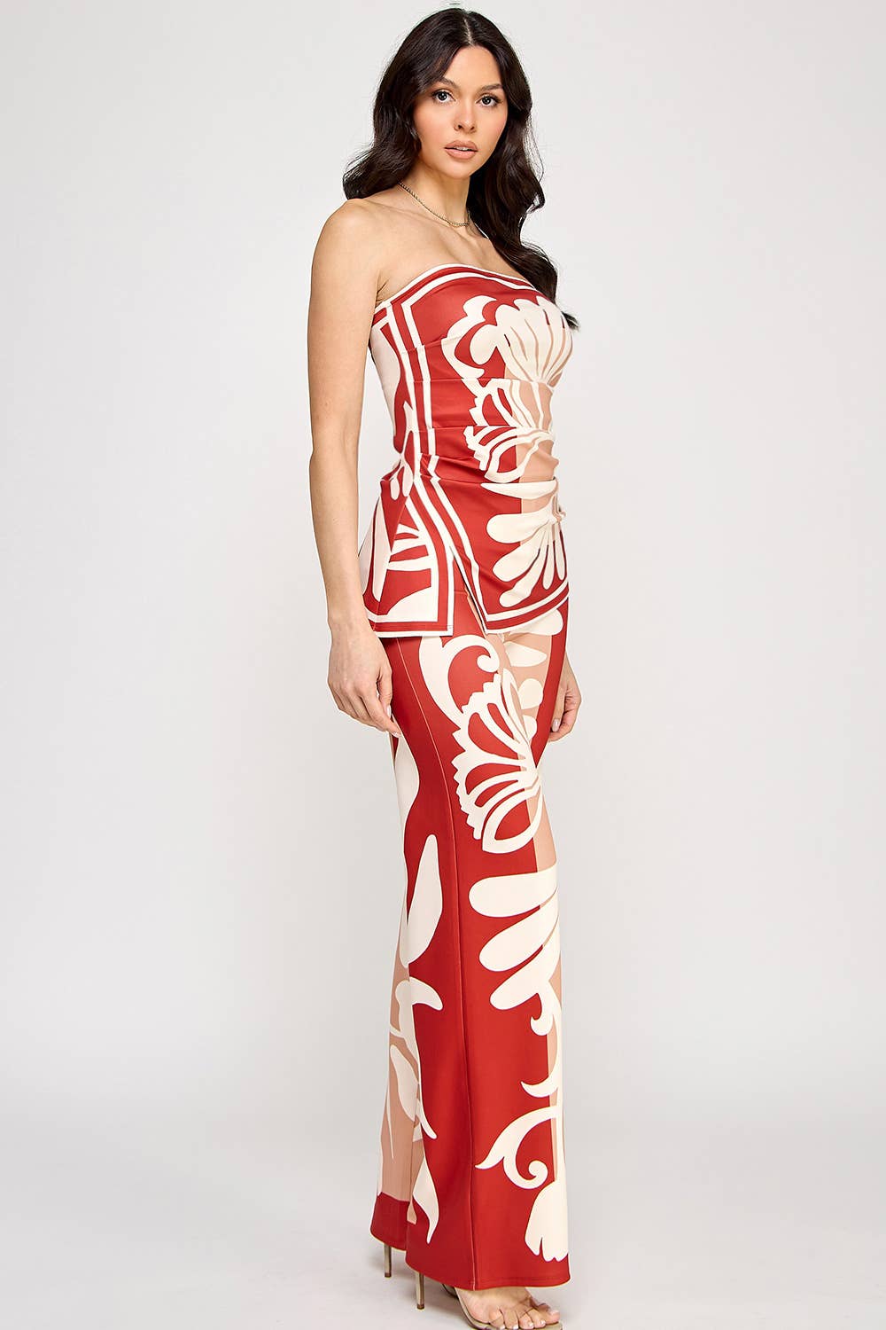 Her Bottari - Wholesale Top & Pant Set (NOT Loungewear) - Women's - BT6183-SET_Elastic Strapless Tube Top & Pants Set8