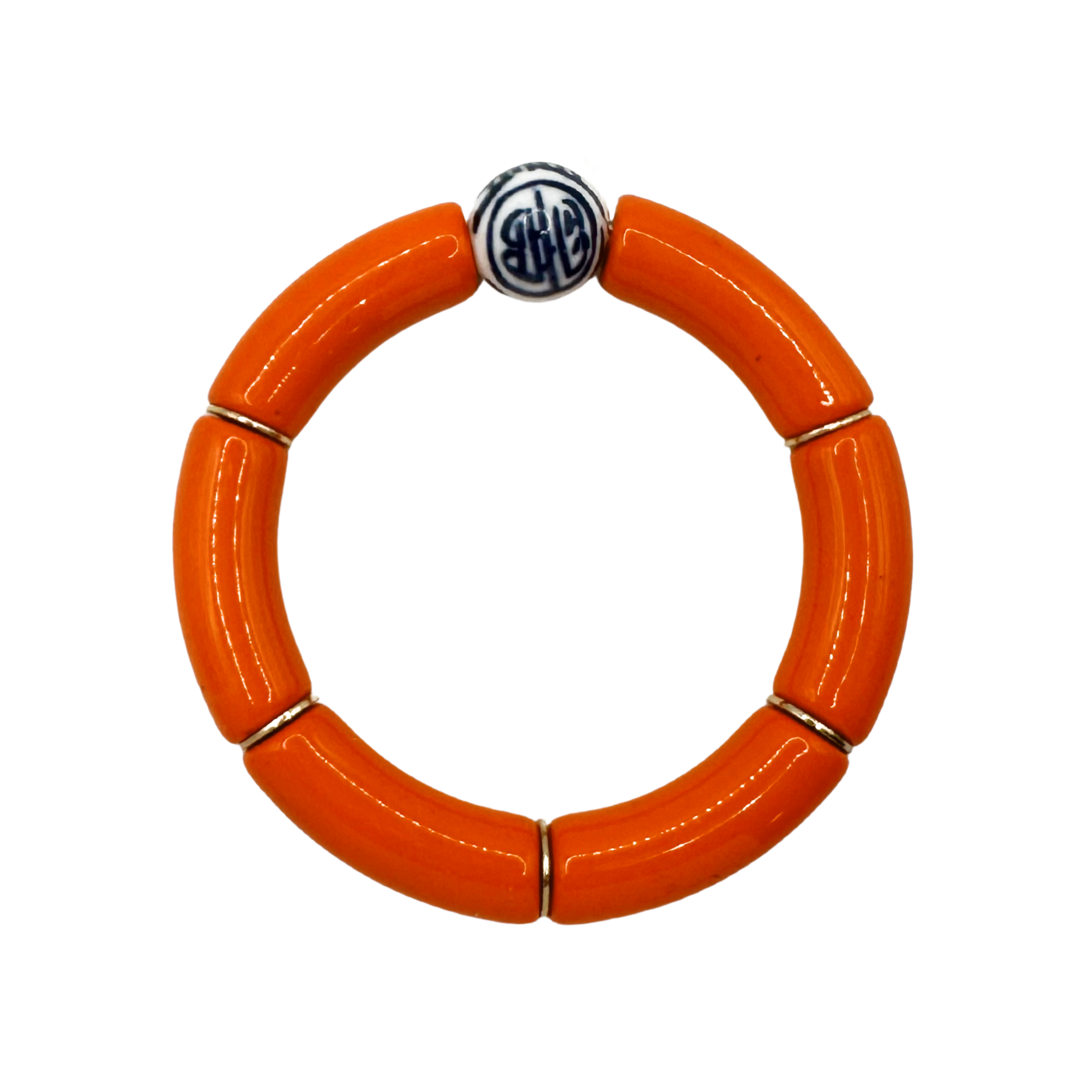 Fornash - Vendita all'ingrosso Bracciale con perline - Bracciale in tubo acrilico di bambù - Blu Cina3