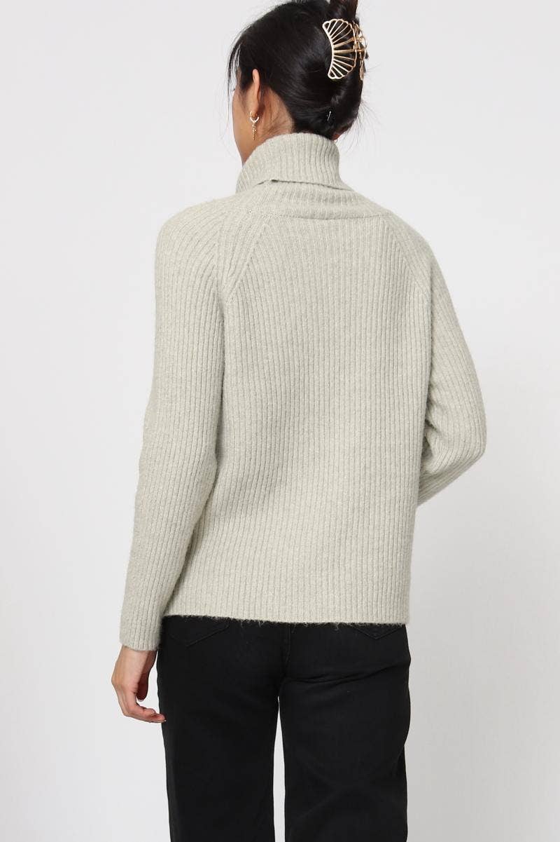 DIX-ONZE - Vente Pull en maille – femme - Pull Maille Côtelée – Col Roulé & Manches Longues34