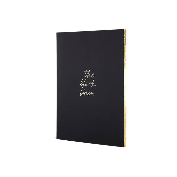 Real Passionates – Caderno por atacado – Caderno “Linhas Pretas”, A5, preto/dourado1