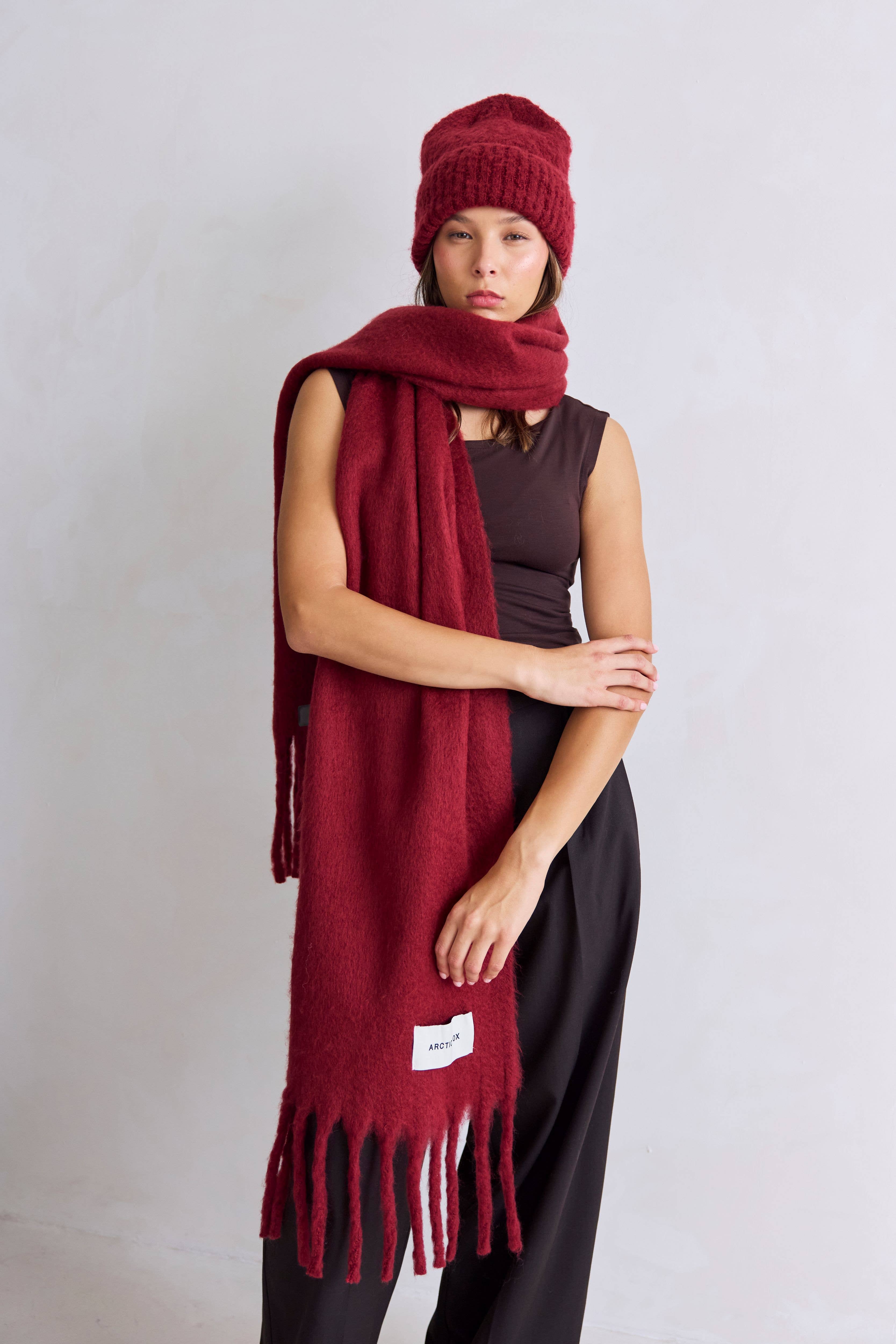 Arctic Fox & Co. - North America - Vente Bonnet – femme - Le Bonnet Reykjavik - Bordeaux - FW250