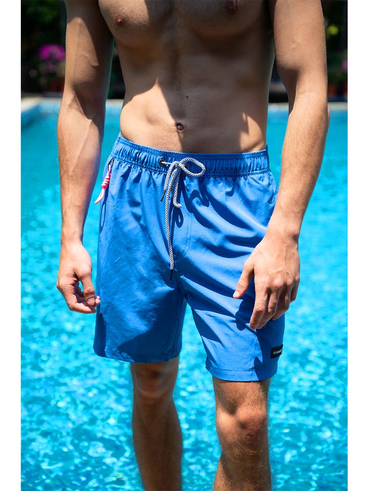 Islandhaze - Wholesale Swim Shorts - Men's - 6'' Inch Men's Solid new texture shorts-Oman21