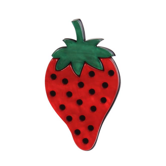 Naughty Blue Strawberry Brooch ππ for wholesale by Miss Minna