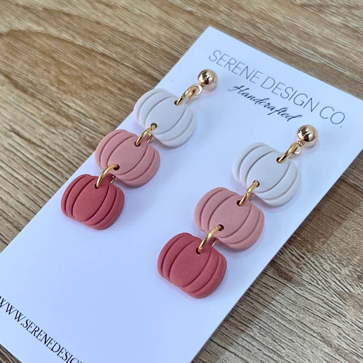 Serene Design Co. - Wholesale Dangle Earrings - Pumpkin Trio Dangles8