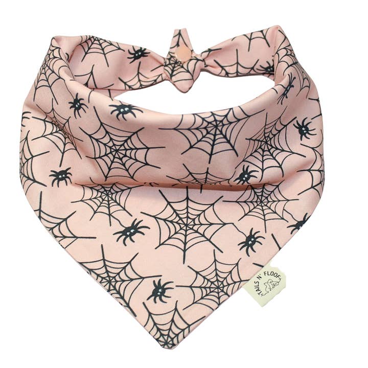 Halloween Spider Web Bandana for wholesale by TAILS N FLOOF