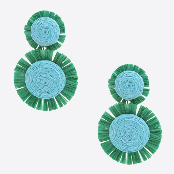 anbfashion - Wholesale Dangle Earrings - Faux Straw Dangling Earring AME3464COB