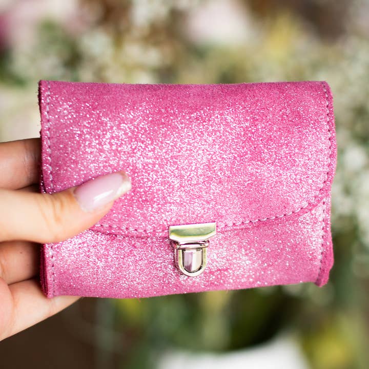 Portafoglio Royal in pelle glitterata per la vendita all'ingrosso da parte di La cartablière