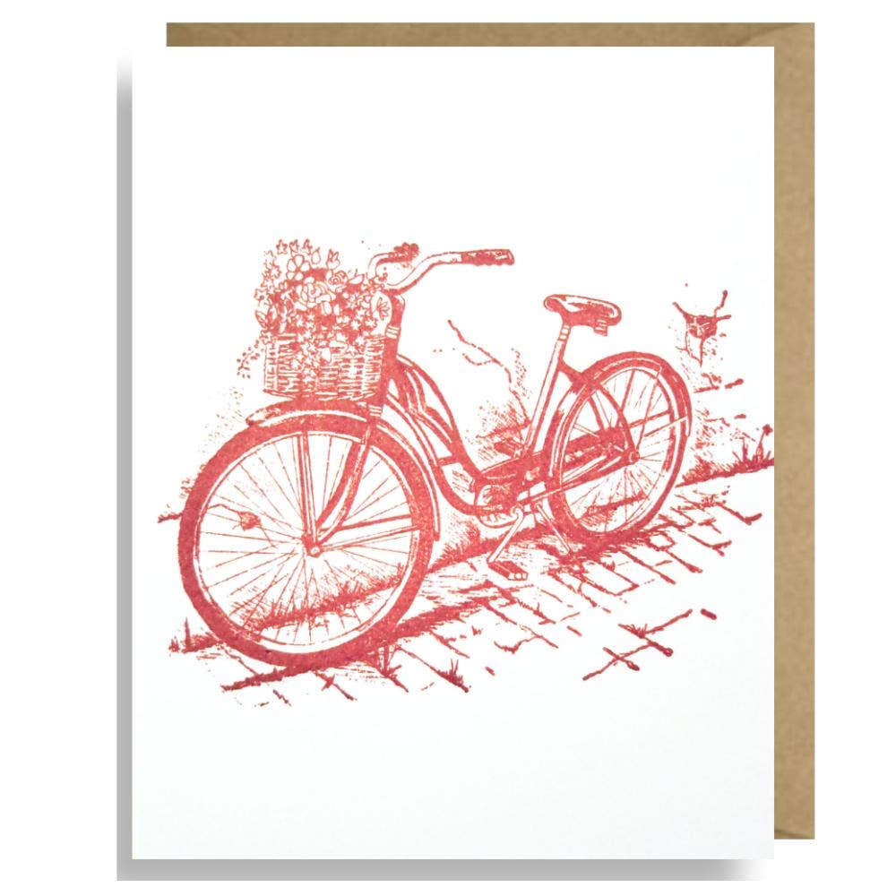 Second Story Cards - Vendita all'ingrosso Biglietti di auguri generici - BICICLETTA CON CARTA FIORI0