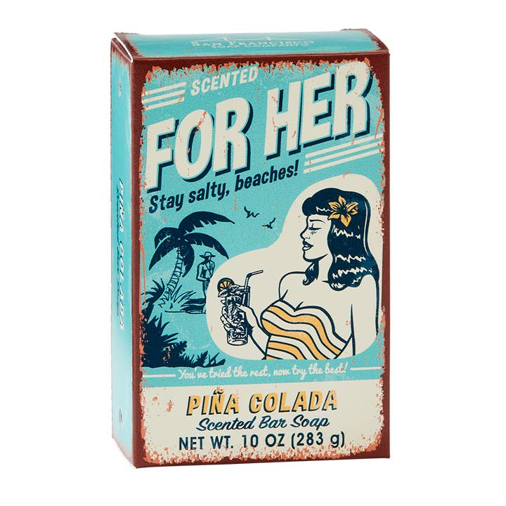 San Francisco Soap / Man Bar Soap - Wholesale Bar Soap - "For Her" Pina Colada 10oz Bar Soap