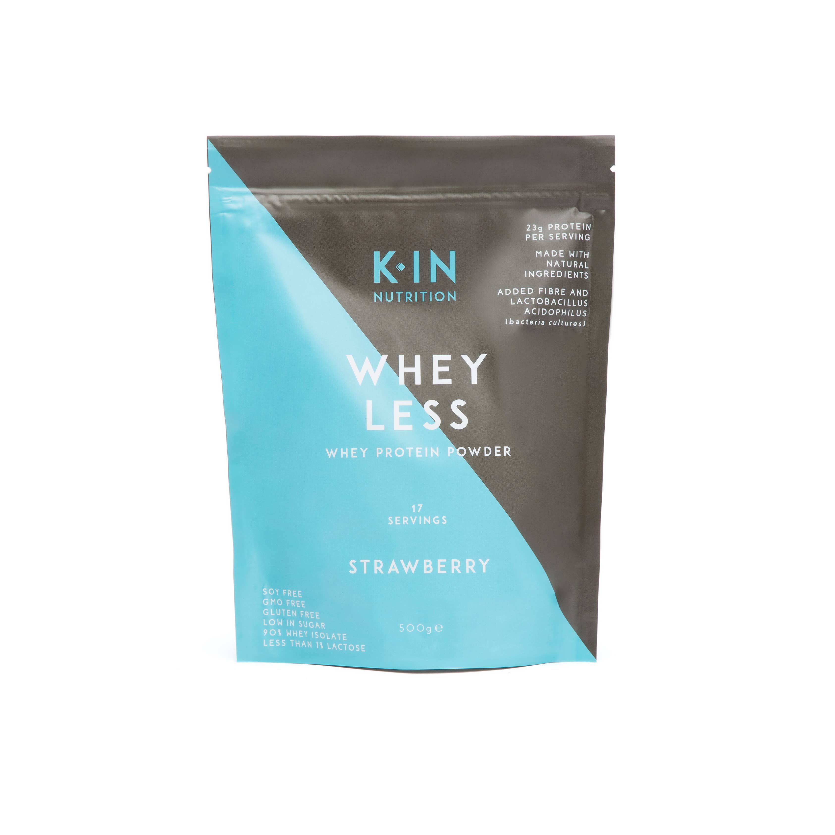 Kin Nutrition - Wholesale Protein/superfood powder - Whey Less Whey Strawberry Protein Powder 500g
