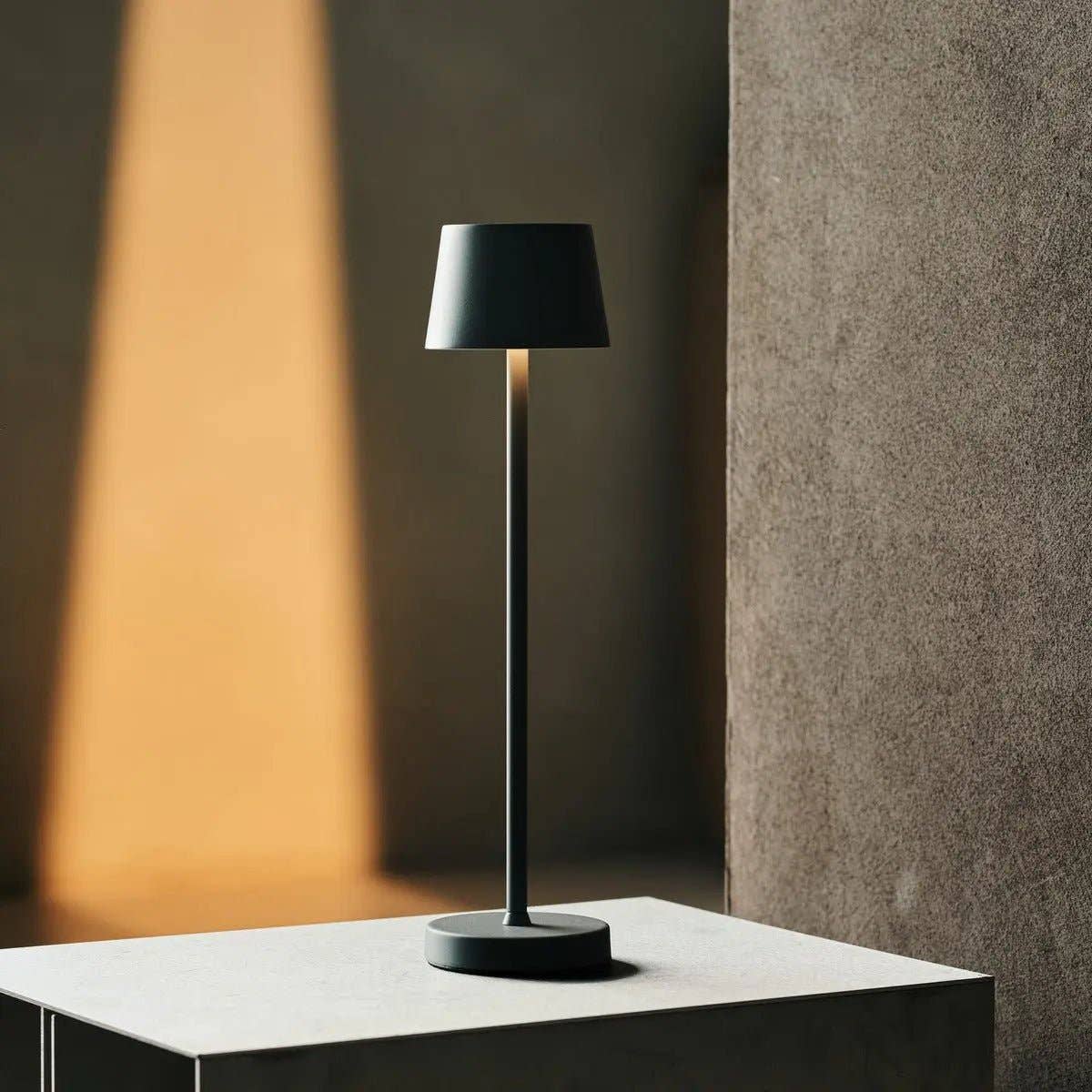 Tavellio - Wholesale Accent/Desk Lamp - Vondel Mini Stone Grey Cordless Lamp | Dimmable & Perfect for Hospitality Industry0