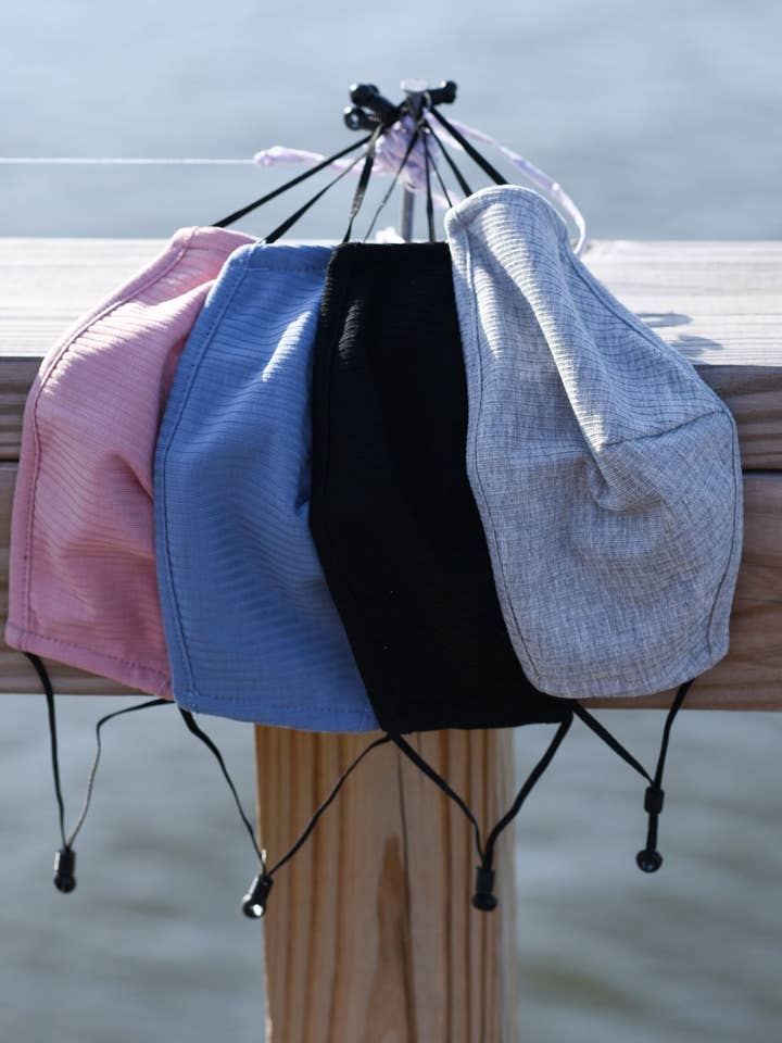 Ribbed face mask w/ filters(adjustable to fit all) for wholesale by Maya’s Place