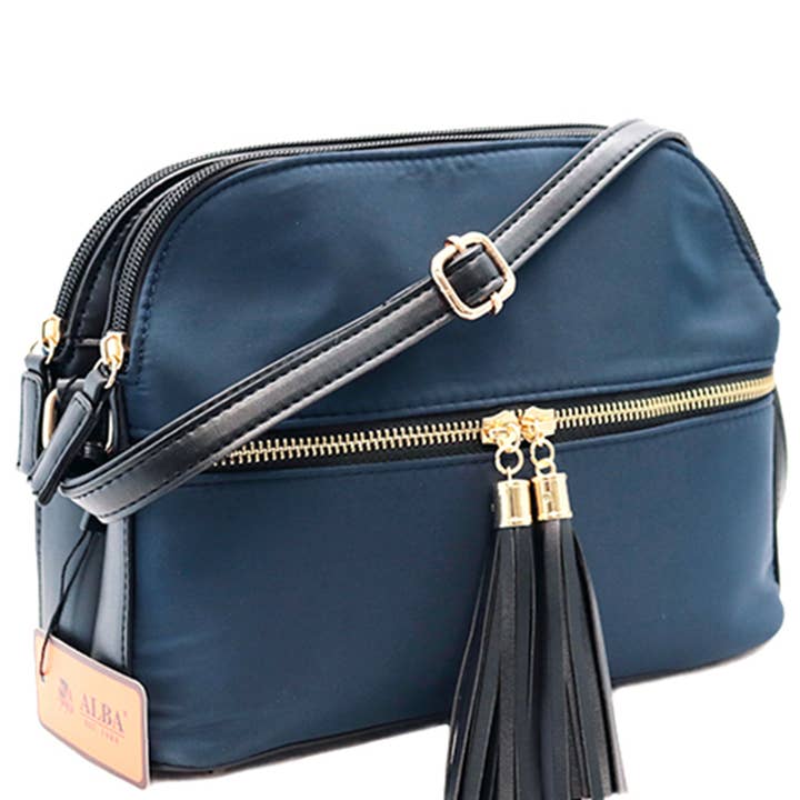 NP2673 Nylon Multi Compartment Crossbody Bag for wholesale by M&M HANDBAGS, LLC.