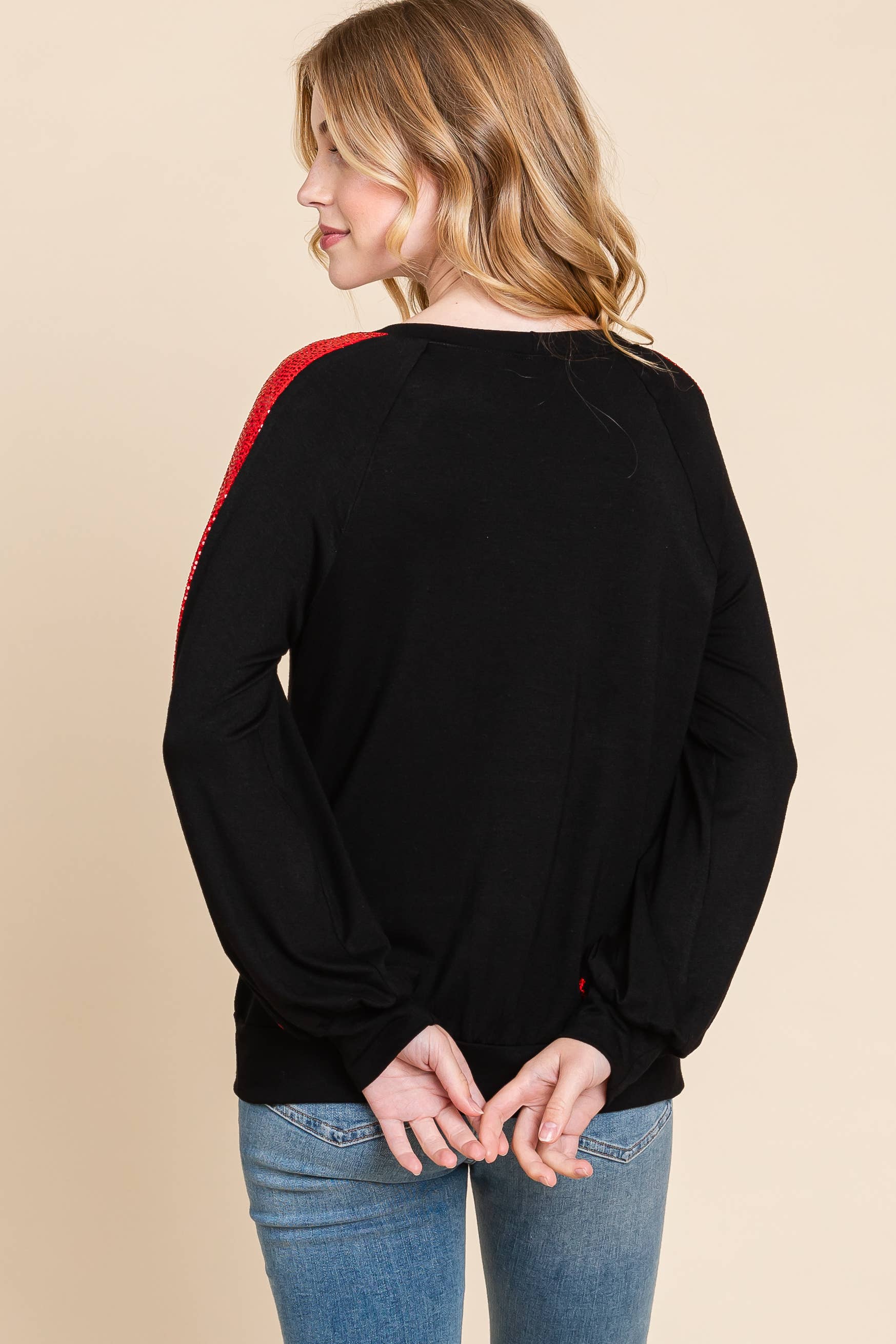 Emerald Collection - Vente Chemisier – femme - Haut de mode ETK-9319-PL grande taille avec sequi métallisé scintillant5