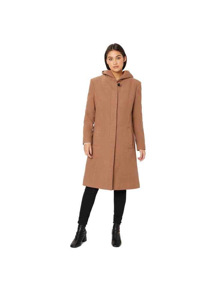 Anastasia - Vente Manteau – femme - Manteau d'hiver à capuche en fausse laine Anastasia Fashions11