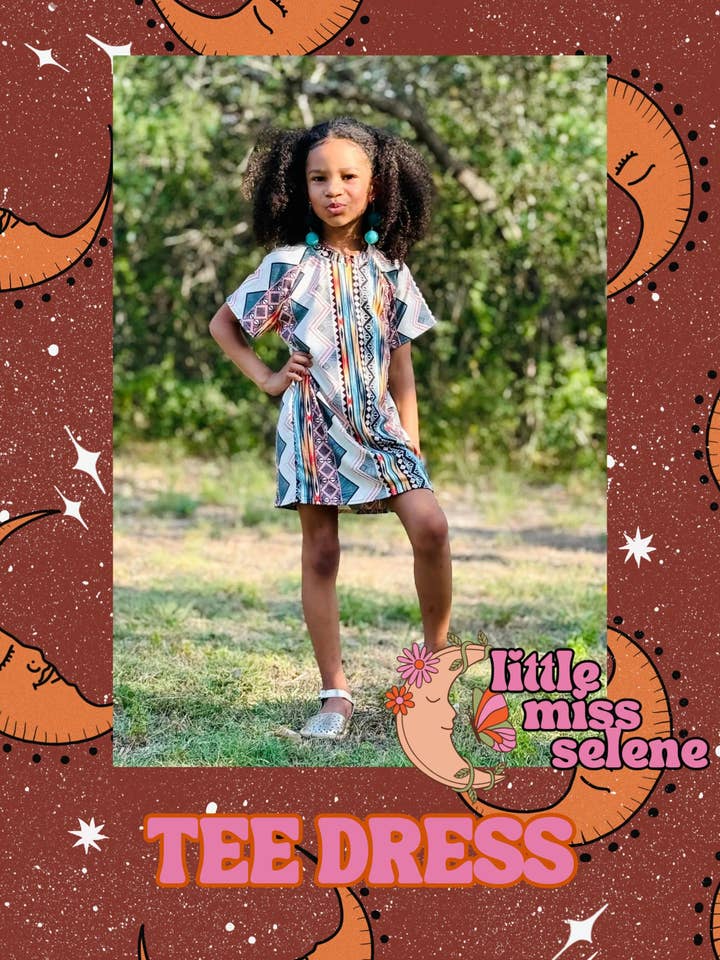 TEE DRESS- PLEASE SELECT YOUR PRINT COMBO for wholesale by LITTLE MISS SELENE