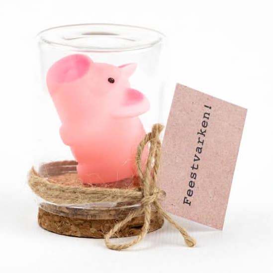 Cerdo de fiesta en campana de cristal para venta al por mayor de Sidedish Cards