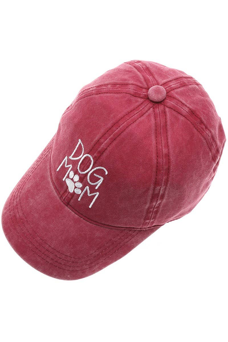 Fashion City - Vendita all'ingrosso Cappellino da baseball - Donna - Cappelli da baseball in cotone ricamati DOG MOM, stile vintage11