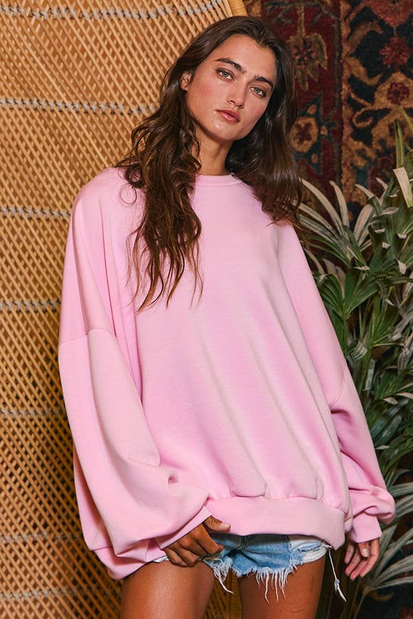 BUCKETLIST INC - Vente Sweat-shirt – femme - Sweat-shirt surdimensionné en scuba solide T23342