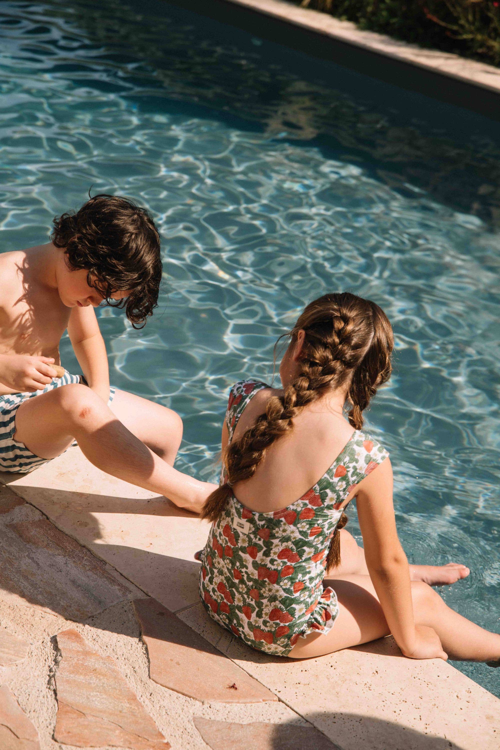 Studio Bohème Paris - Wholesale One Piece Swimsuit - Kids - Ballerina Strawberries One-Piece Swimsuit1