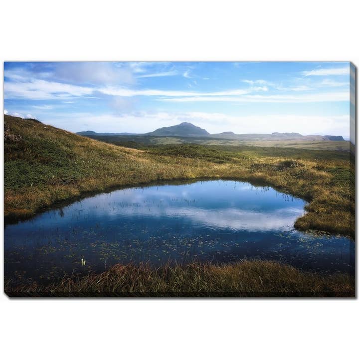Distant Hills Hilltop Bog 30x45 Printed Canvas Wall Art for wholesale by Streamline Art