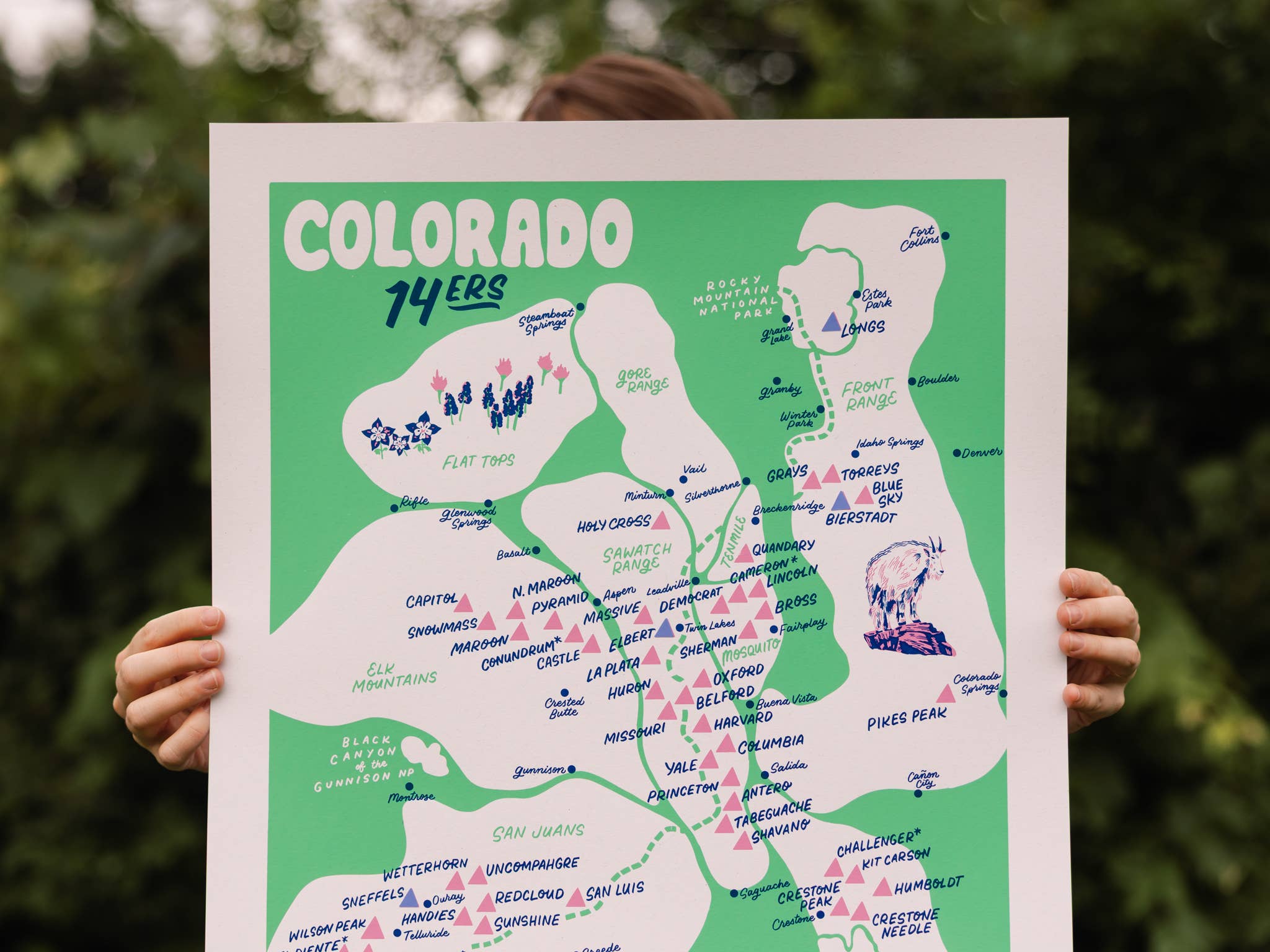 Little Known Goods - Wholesale Poster - Colorado 14ers Screen Printed Poster6
