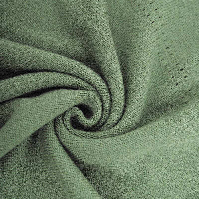 Sheer Trend - Wholesale Top & Skirt Set - Women's - Solid V-Neck Sweater Skirt Set3