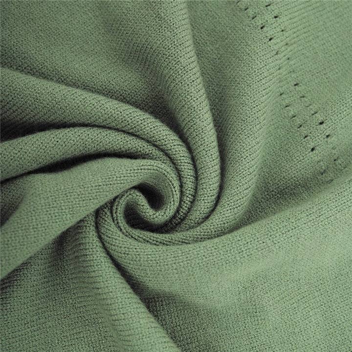 Sheer Trend - Wholesale Top & Skirt Set - Women's - Solid V-Neck Sweater Skirt Set3