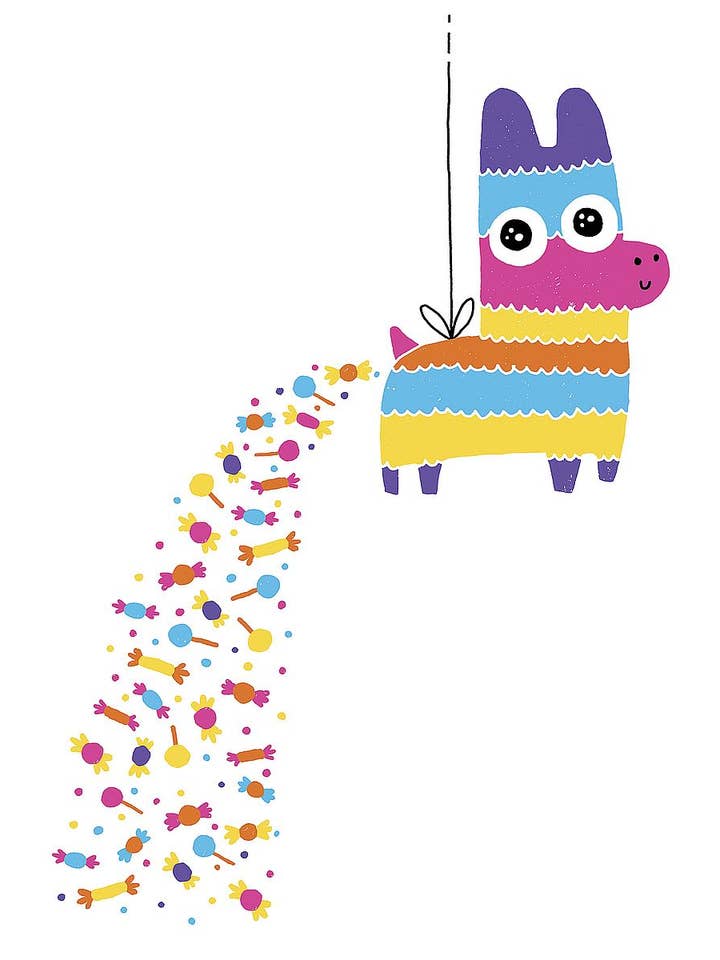 „Pinata Poop” - Wanddecoratie met canvasprint voor wholesale door Image Conscious, LLC