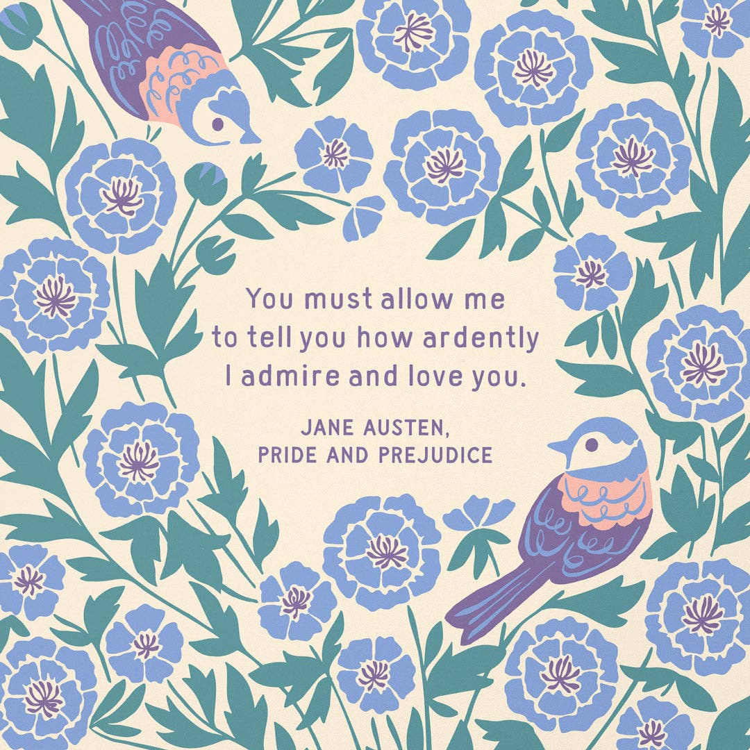 Nuthatch Studio - Wholesale Art Print - I Admire & Love You: Jane Austen Regency Romance Art Print1