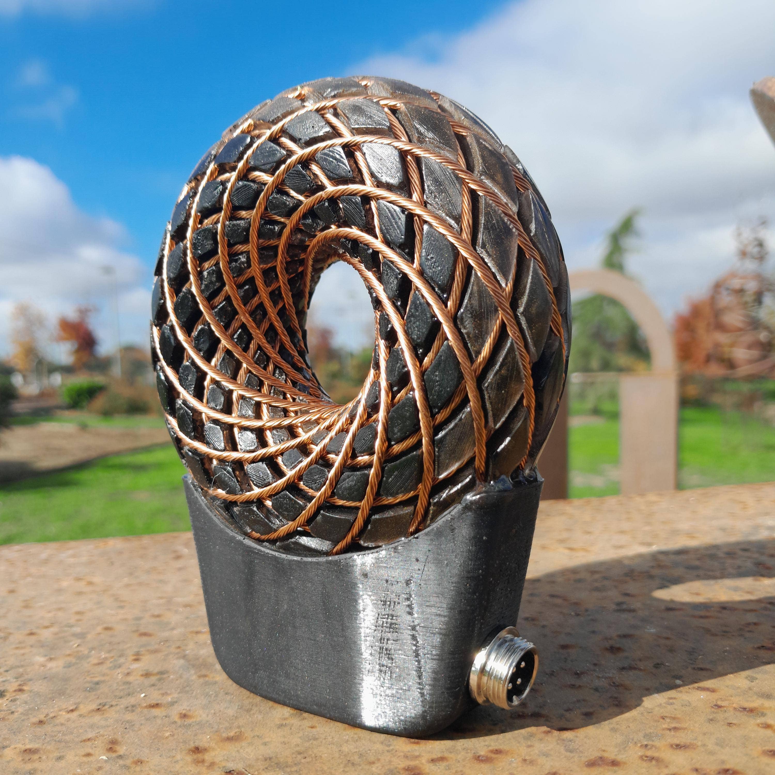 Mundo Orgon - Wholesale Meditation Supplies - Rodin Torus Coil 100mm | Portable Scalar Wave PEMF Device with Shungite, Case, and 60W Amplifier2