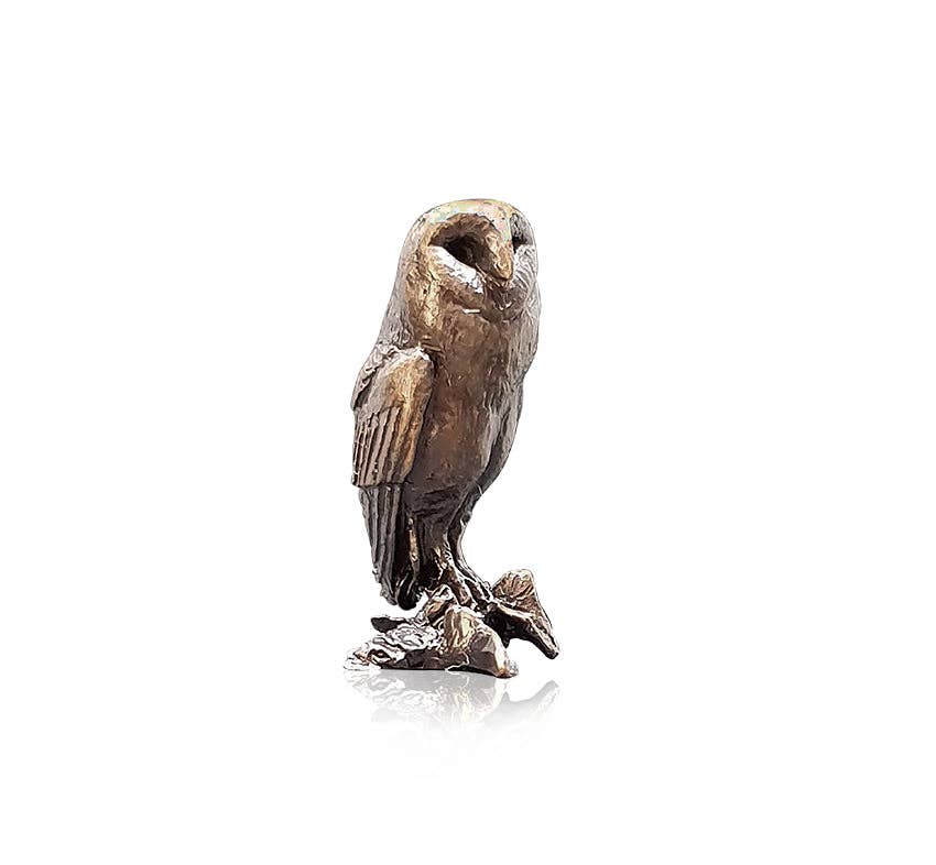 Richard Cooper Bronze - Wholesale Decorative Figurine - Butler & Peach Miniature Bronze Barn Owl (2083)1