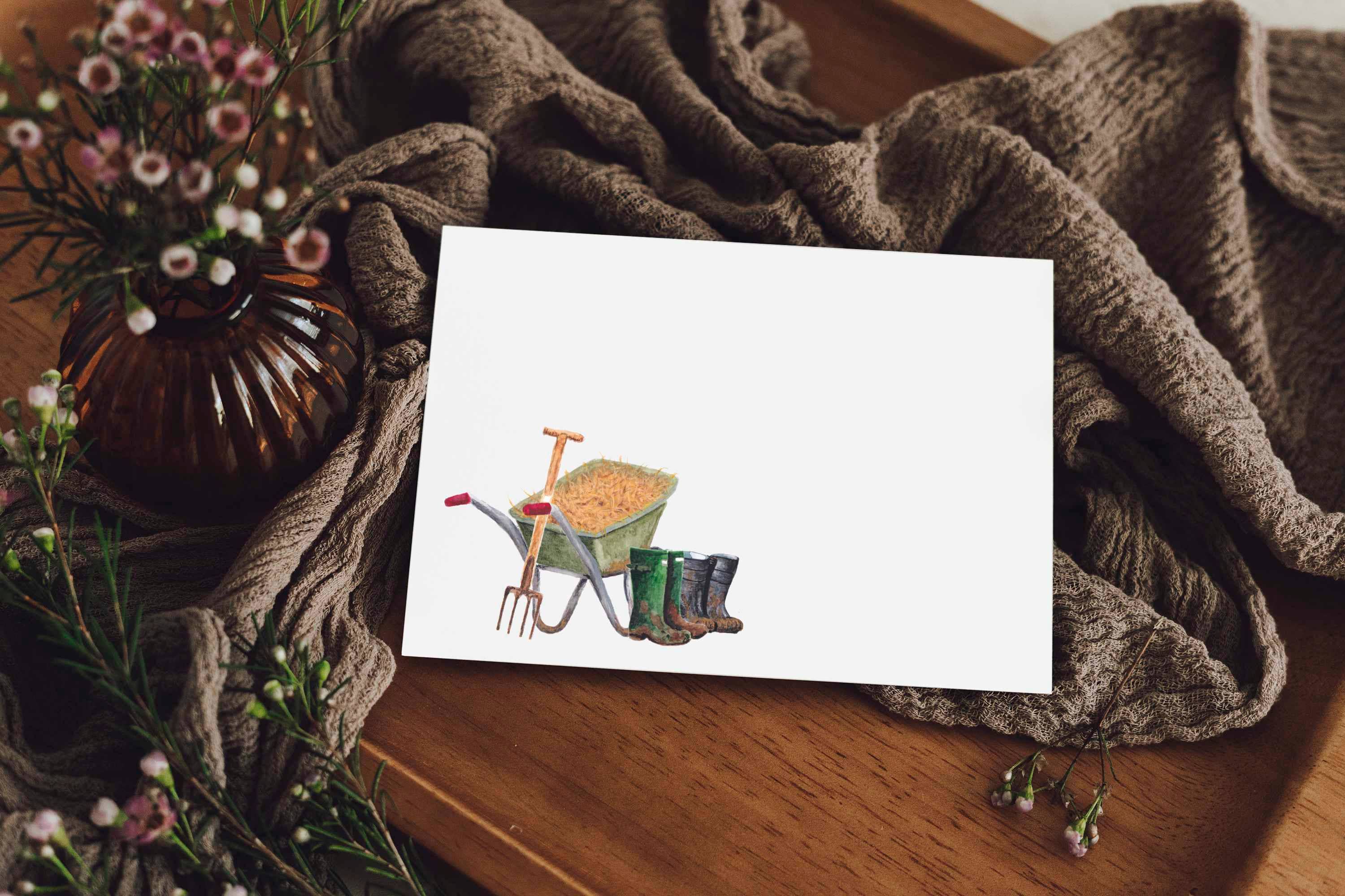 Gemini's Fine Art Studio – wholesale Stationery/notecard set – Farm Living Notecards/Place Cards - 4 Designs | Farm Animals1