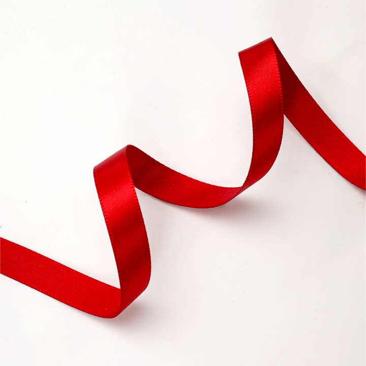 LA Ribbons Wholesale - Wholesale Ribbon - Gift Wrapping - Single Face Satin Ribbon | Red (250)2