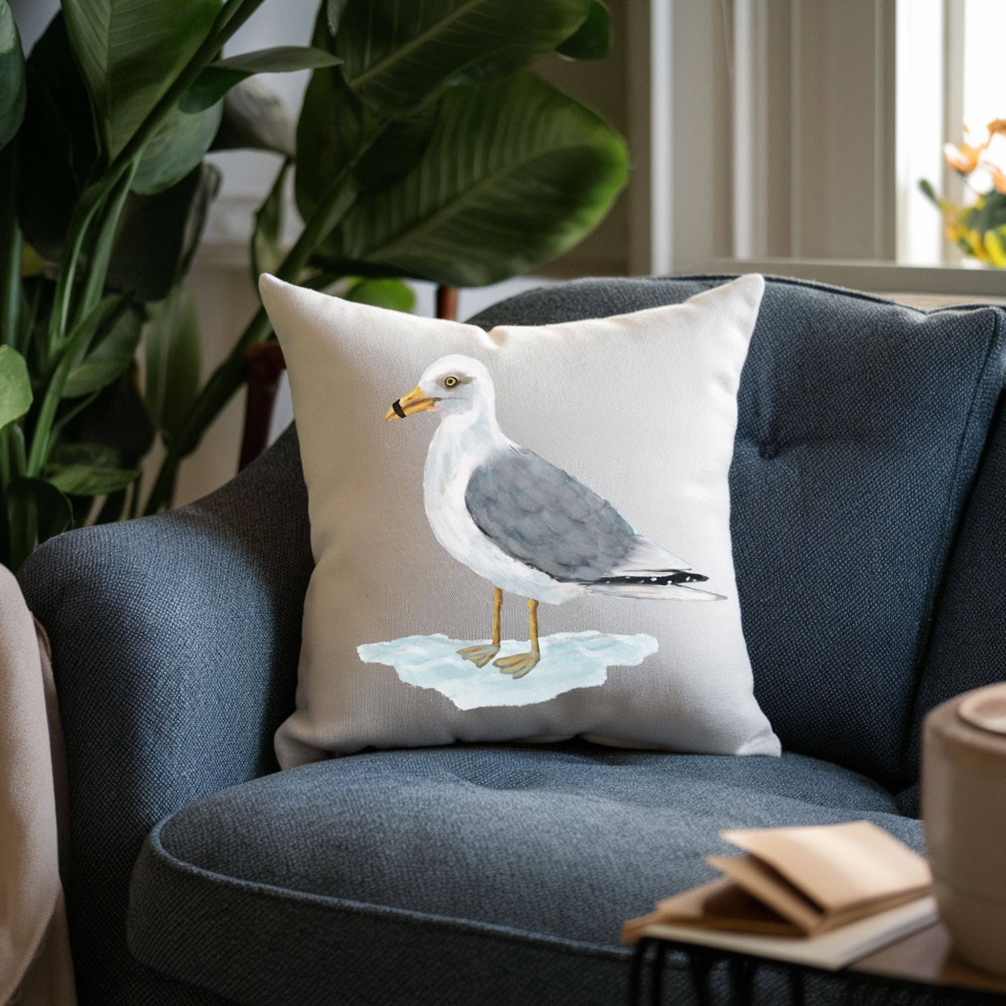 MerikaArt – Almofada decorativa/de sofá por atacado – Almofada Decorativa Gaivota-de-Anel5