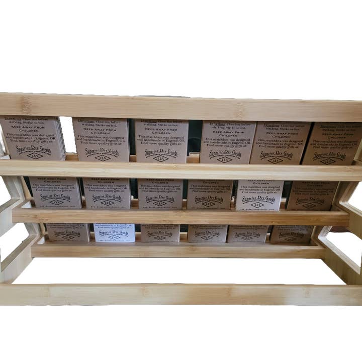 Superior Dry Goods - Wholesale Retailer Display Stand/Case - Display Stand For Handmade Matchboxes | Natural Bamboo3